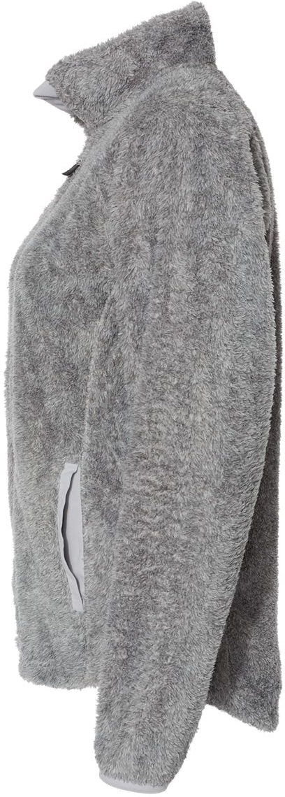 J. America Ladies' Enchanting Boundary Shag Frosty Sherpa Full-Zip Jacket