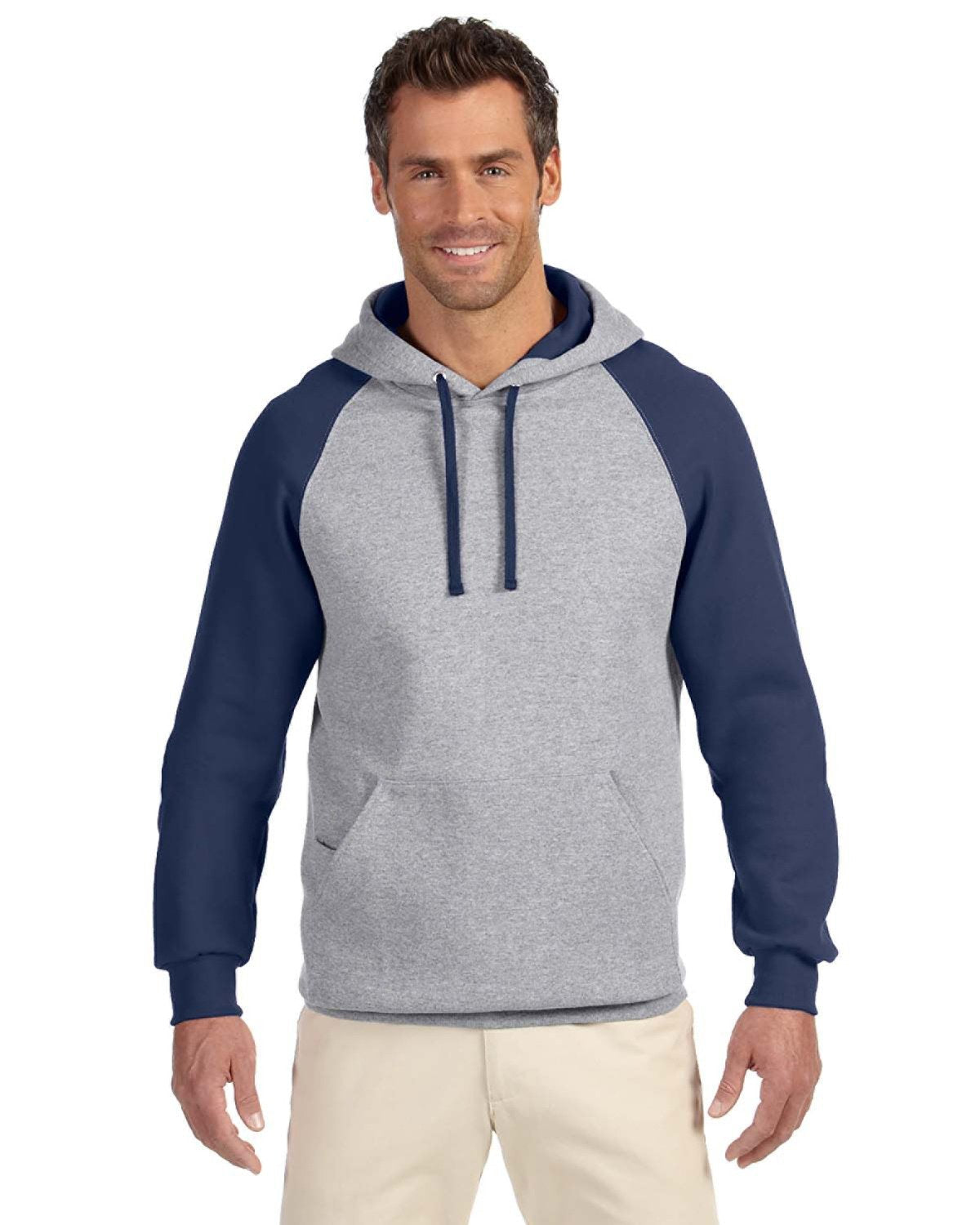 Jerzees NuBlend Colorblock Raglan Pullover Hoodie - The Ultimate Men's Casual Wear