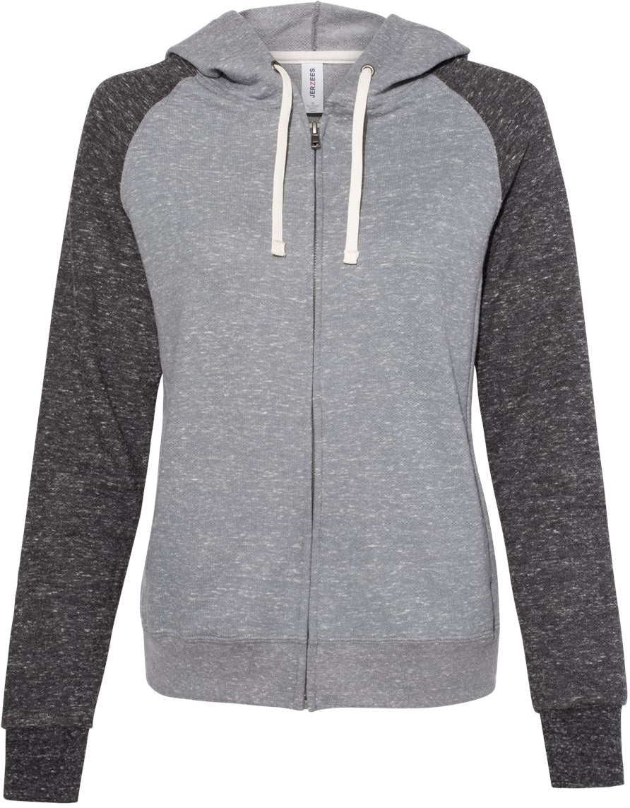 Jerzees Ladies' Snow Heather French Terry Full-Zip Hooded Sweatshirt: A Must-Have Fashion Essential!