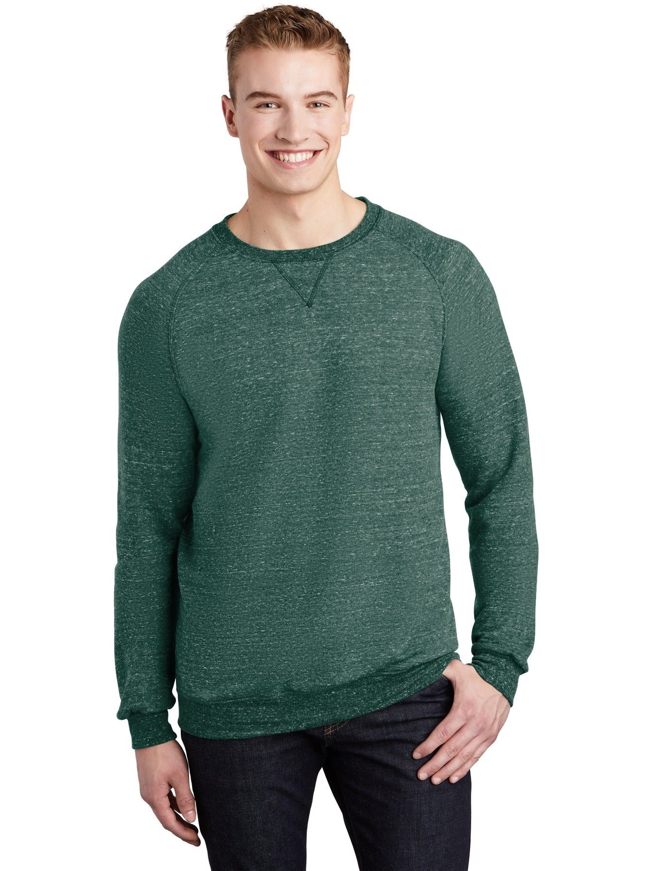 Jerzees Snow Heather French Terry Raglan Crew - The Ultimate Men's Casual Sweatshirt