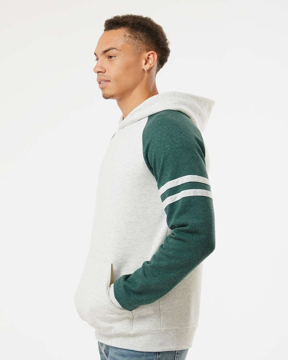 Jerzees Nublend Varsity Colorblocked Raglan Hoodie - A Must - Have Sweatshirt!