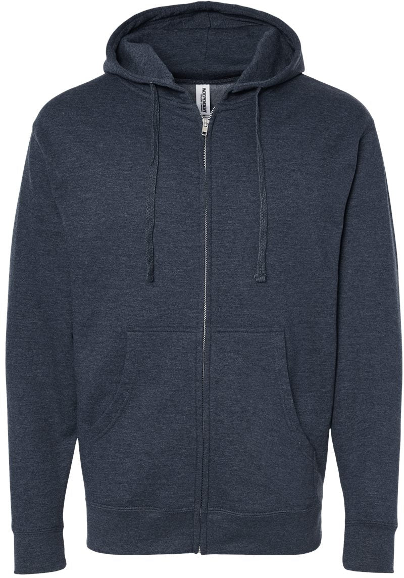 Independent Trading Co. Premium Midweight Full-Zip Hooded Sweatshirt
