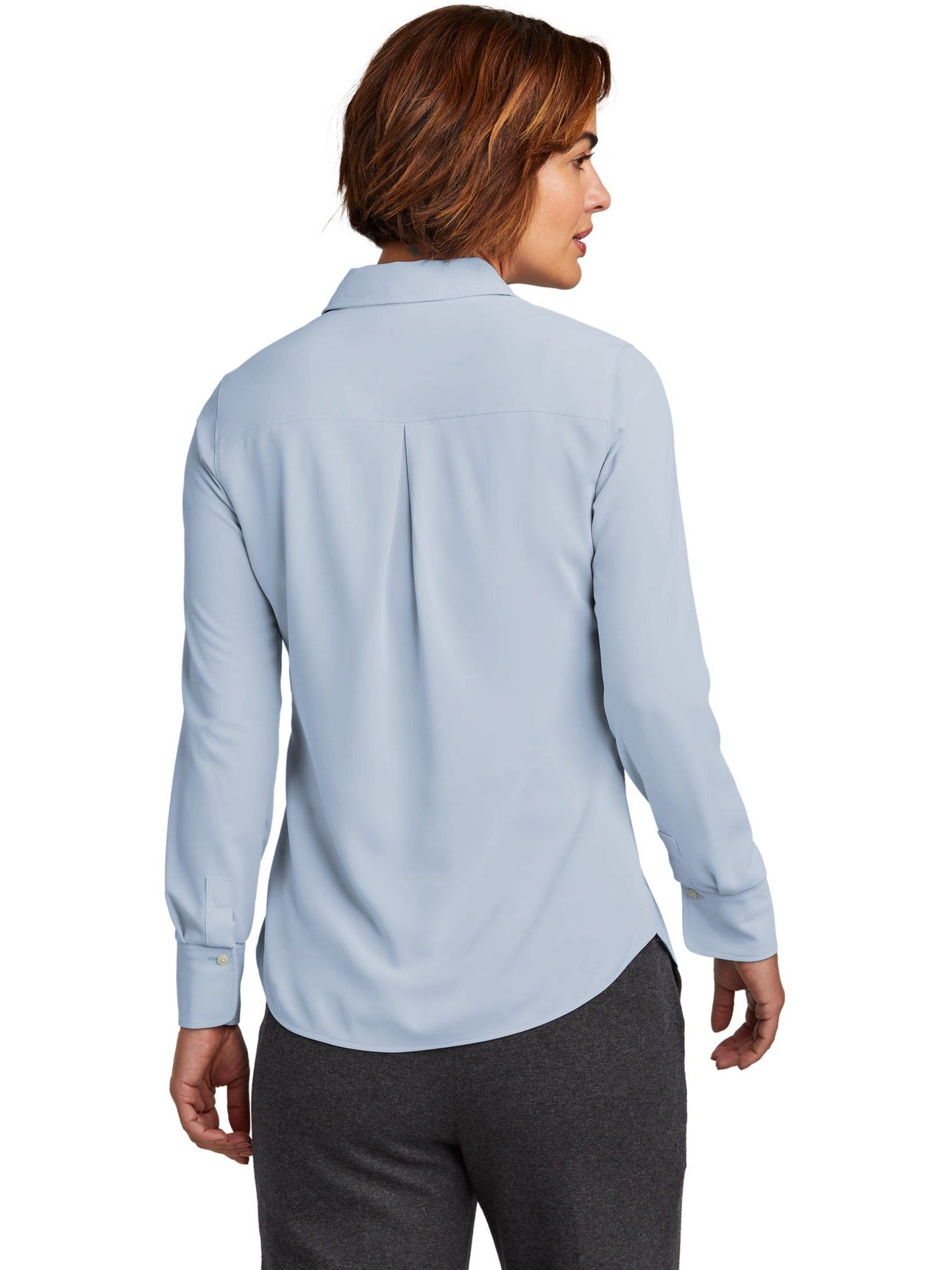 Brooks Brothers Elegant Ladies Full-Button Satin Blouse