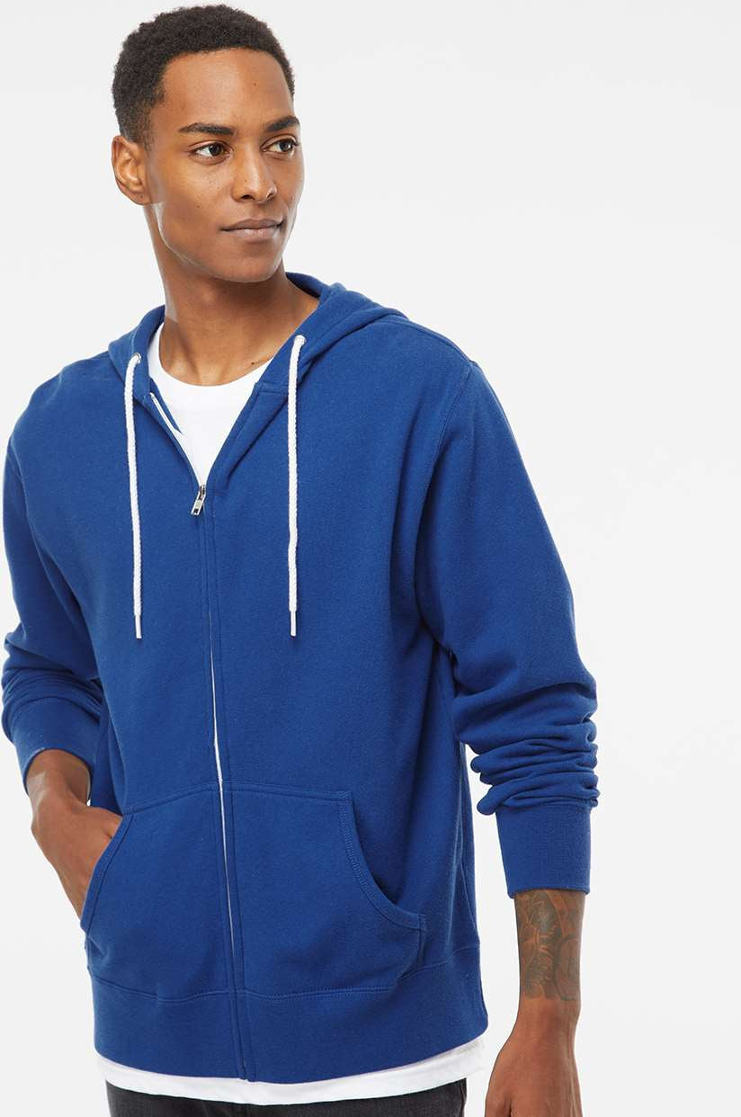 Independent Trading Co. Stylish Lightweight Full-Zip Hooded Sweatshirt