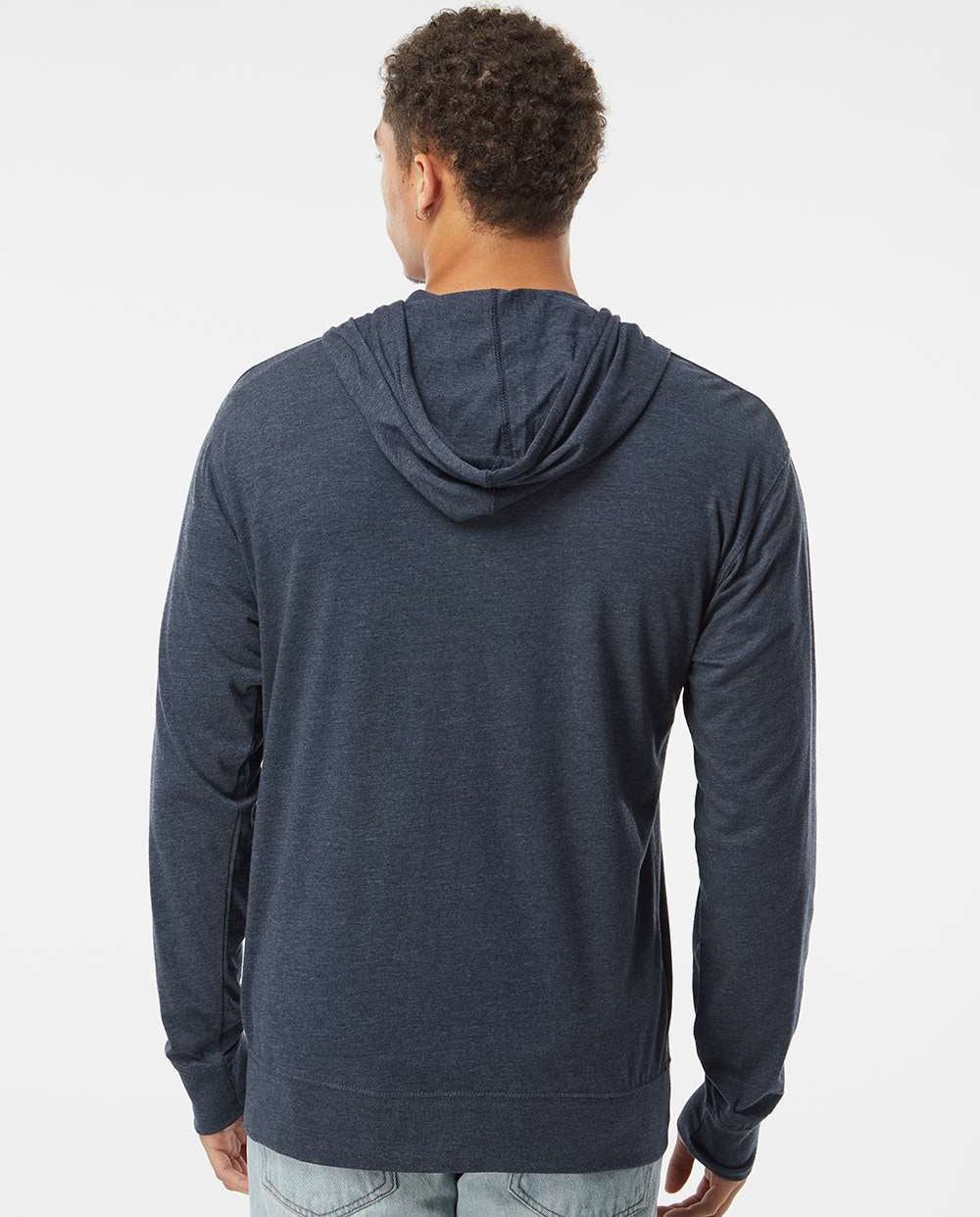 Independent Trading Co. Super Comfy Lightweight Full-Zip Hooded Jersey T-Shirt
