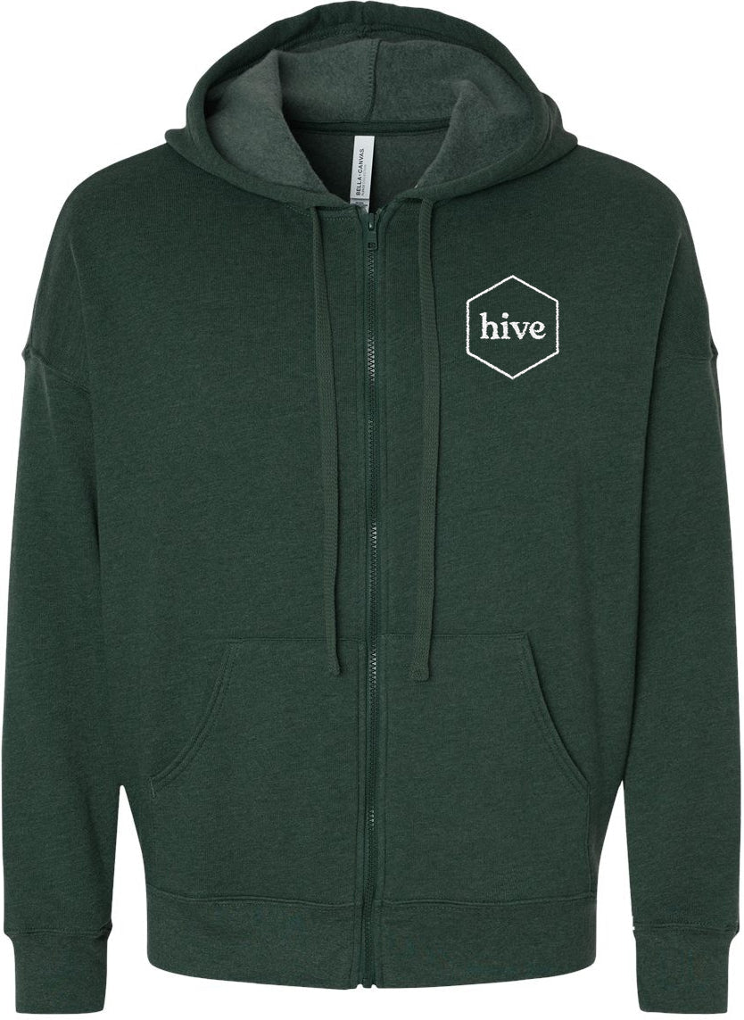Bella+Canvas Sponge Fleece DTM Full-Zip Hoodie - The Ultimate Comfort Wear