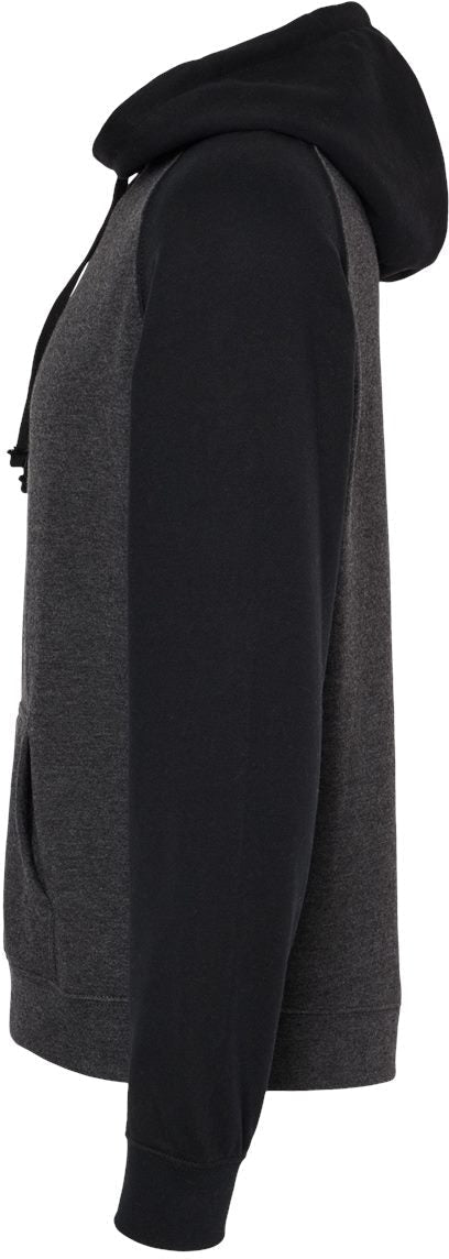 Independent Trading Co. Stylish Raglan Hooded Sweatshirt