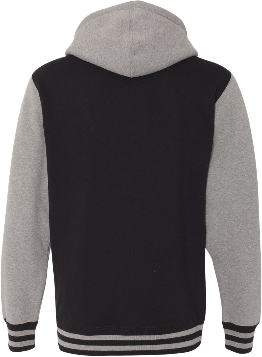 Independent Trading Co. Varsity Stylish Full-Zip Hooded Sweatshirt