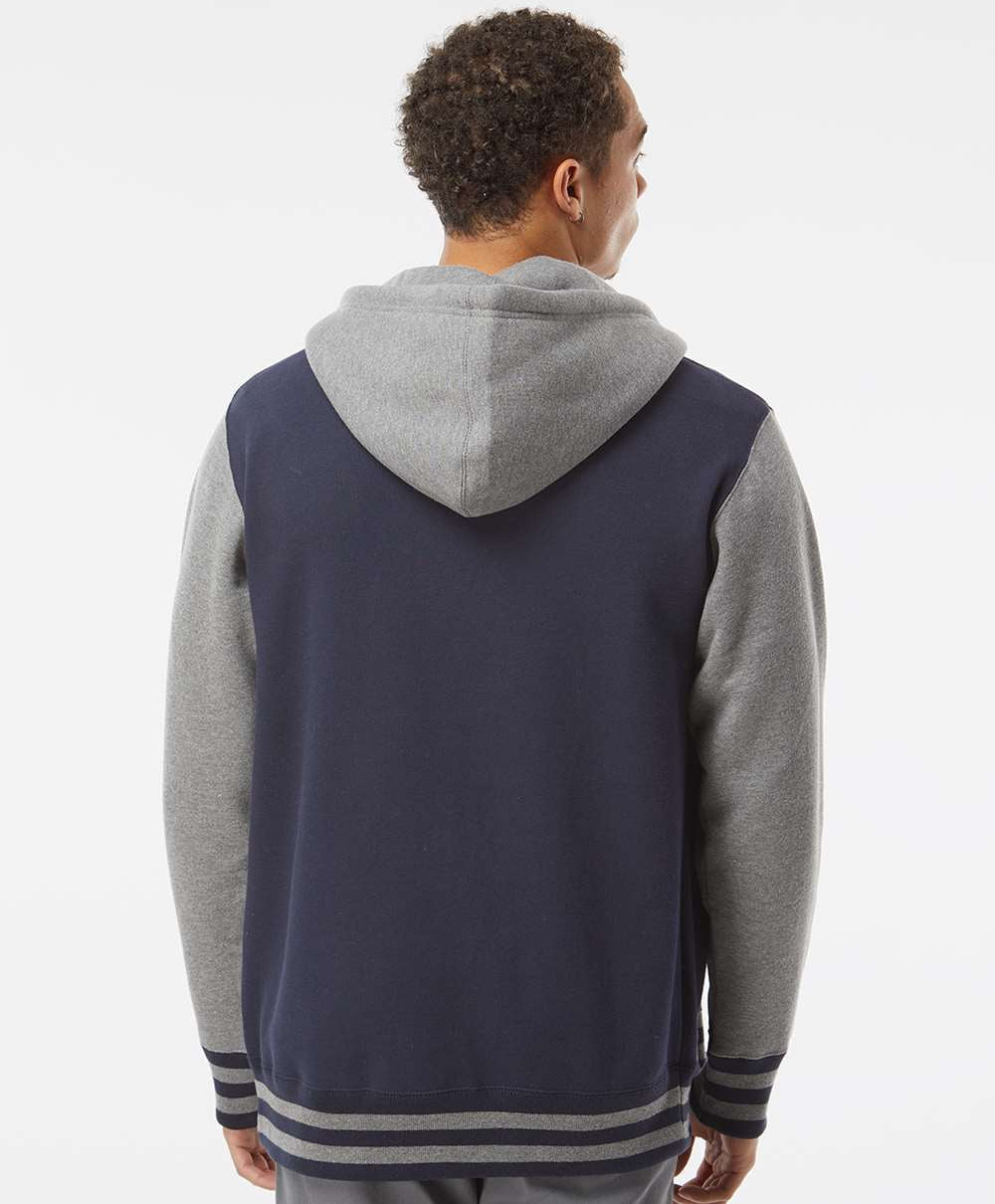 Independent Trading Co. Varsity Stylish Full-Zip Hooded Sweatshirt