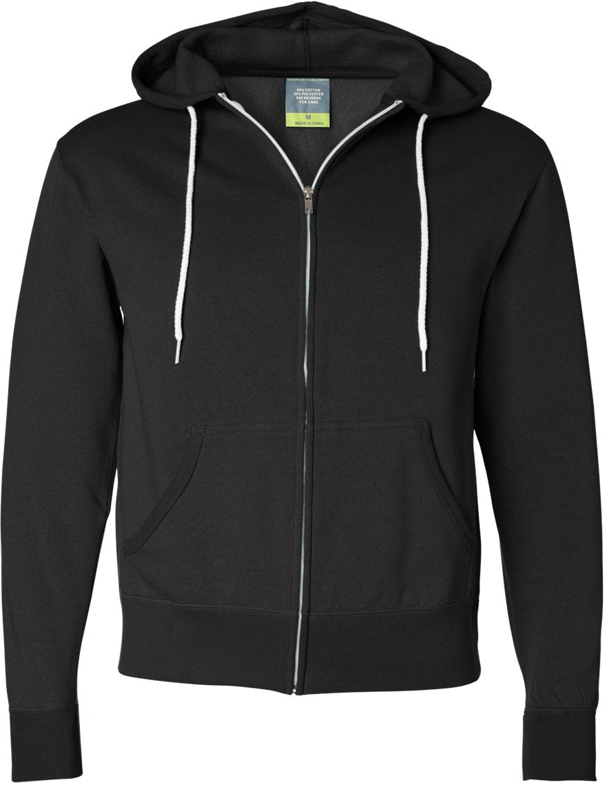 Independent Trading Co. Stylish Lightweight Full-Zip Hooded Sweatshirt