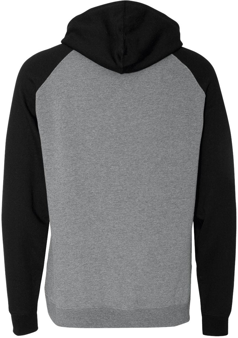 Independent Trading Co. Stylish Raglan Hooded Sweatshirt