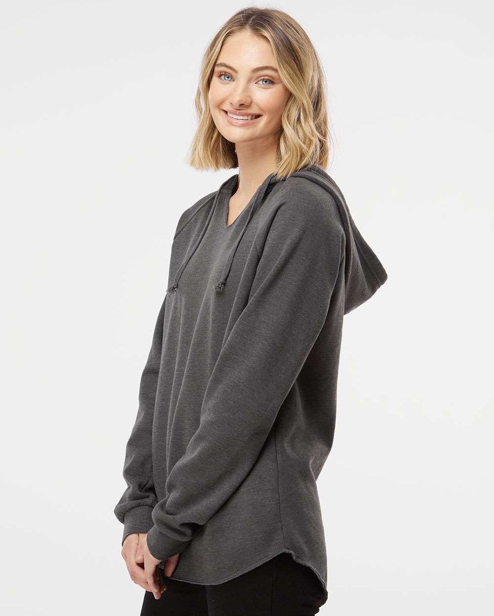 Independent Trading Co. Ladies' California Wave Wash Lightweight Hooded Sweatshirt - Outlet Find!