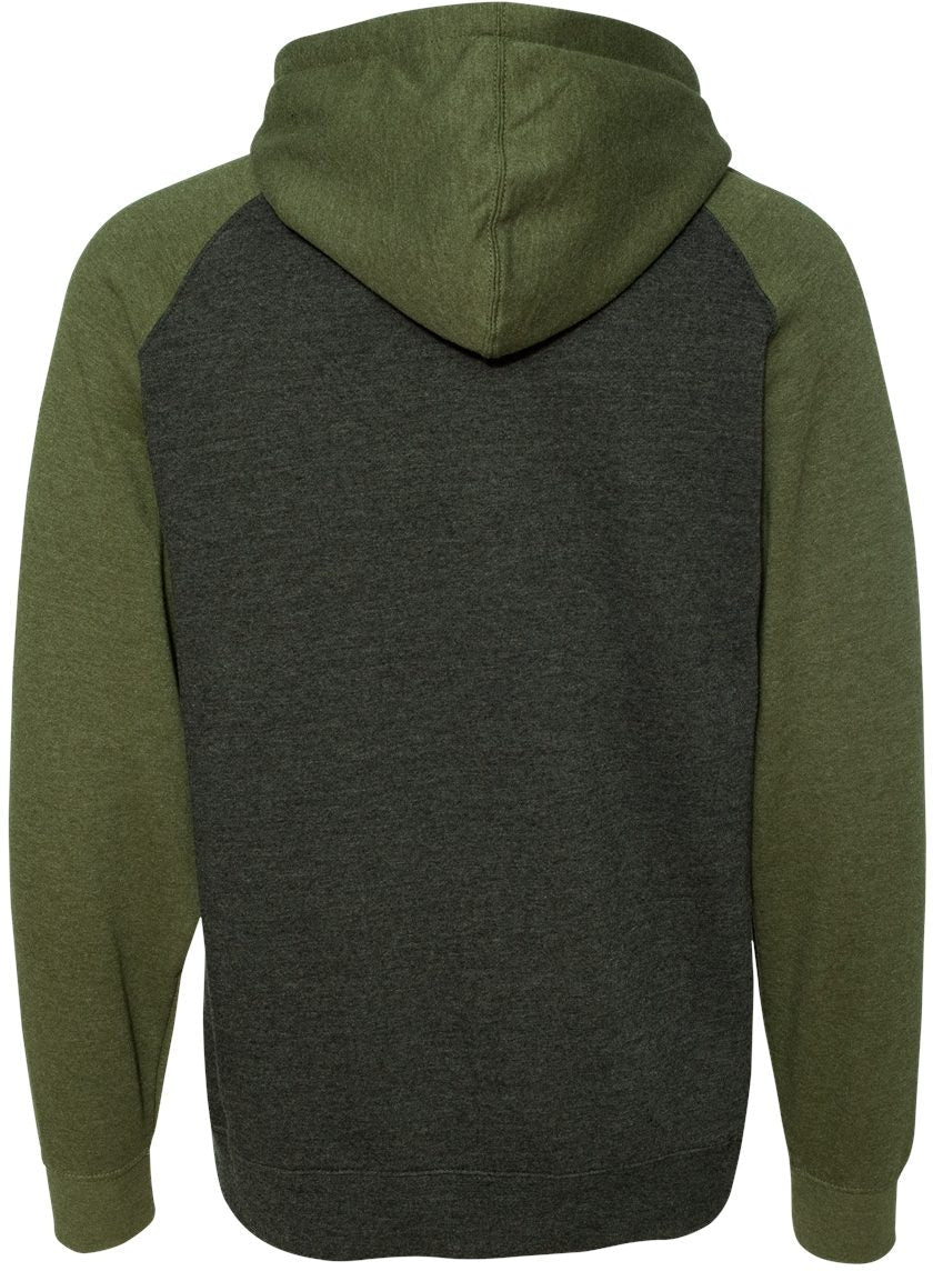 Independent Trading Co. Stylish Raglan Hooded Sweatshirt