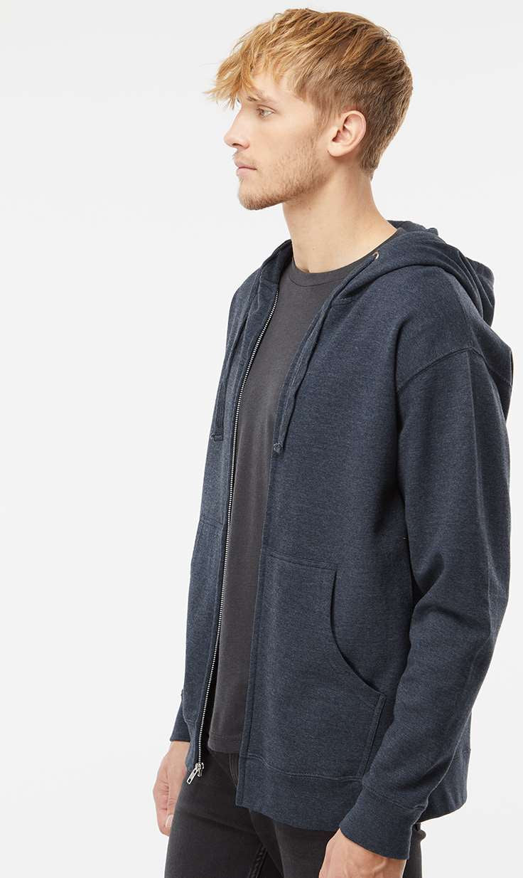Independent Trading Co. Premium Midweight Full-Zip Hooded Sweatshirt