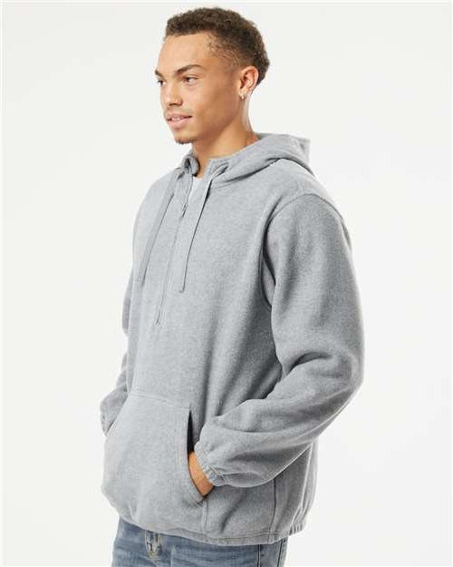 Burnside Polar Fleece Quarter-Zip Hooded Pullover: Cozy & Functional