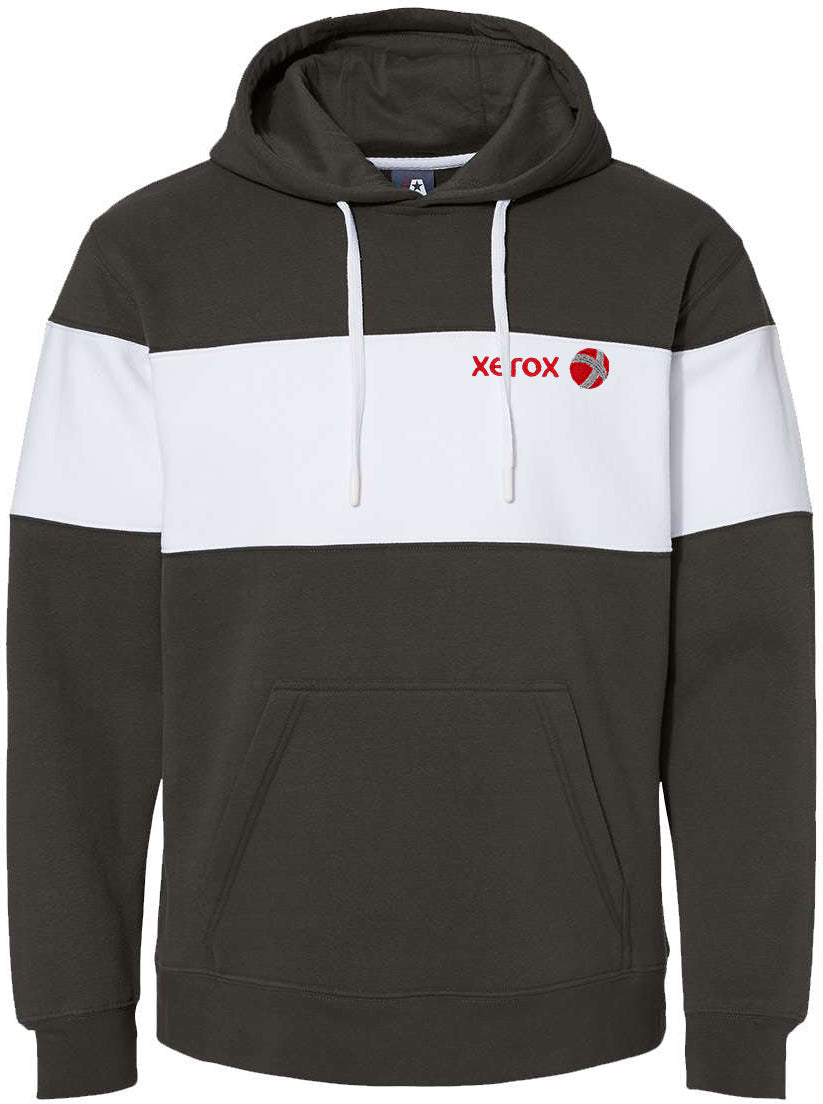 J. America's Stunning Varsity Fleece Colorblocked Hooded Sweatshirt - A Must-Have!