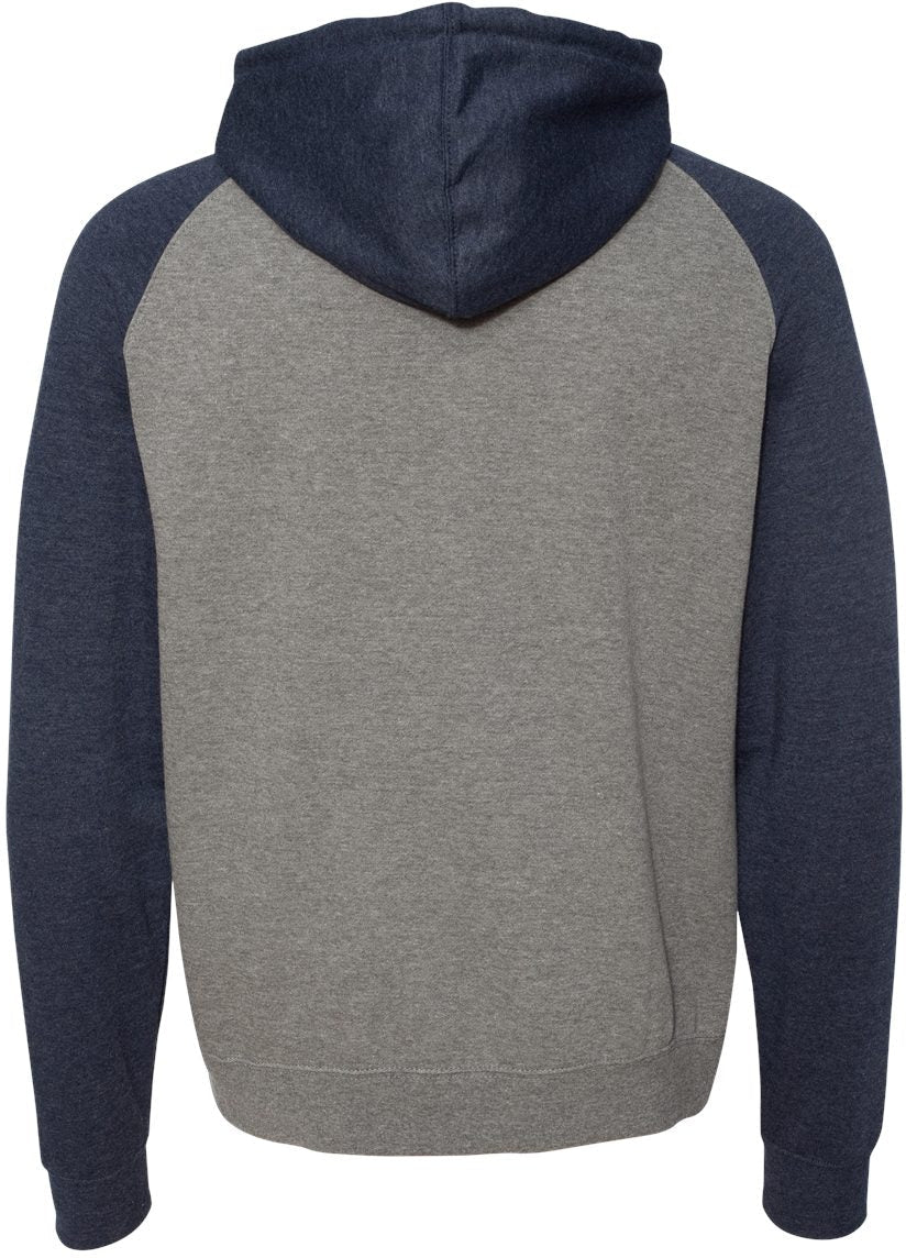 Independent Trading Co. Stylish Raglan Hooded Sweatshirt