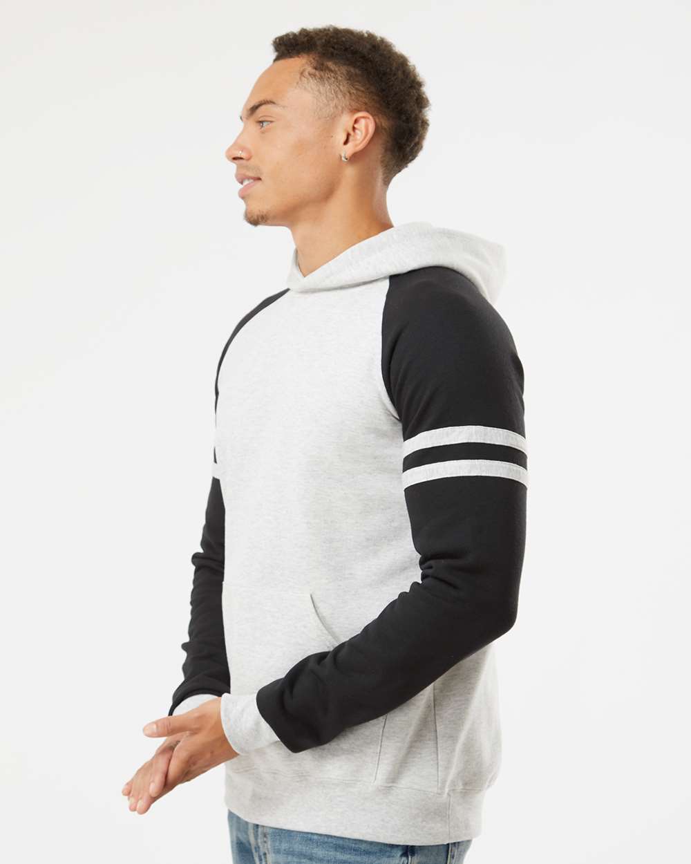 Jerzees Nublend Varsity Colorblocked Raglan Hoodie - A Must - Have Sweatshirt!