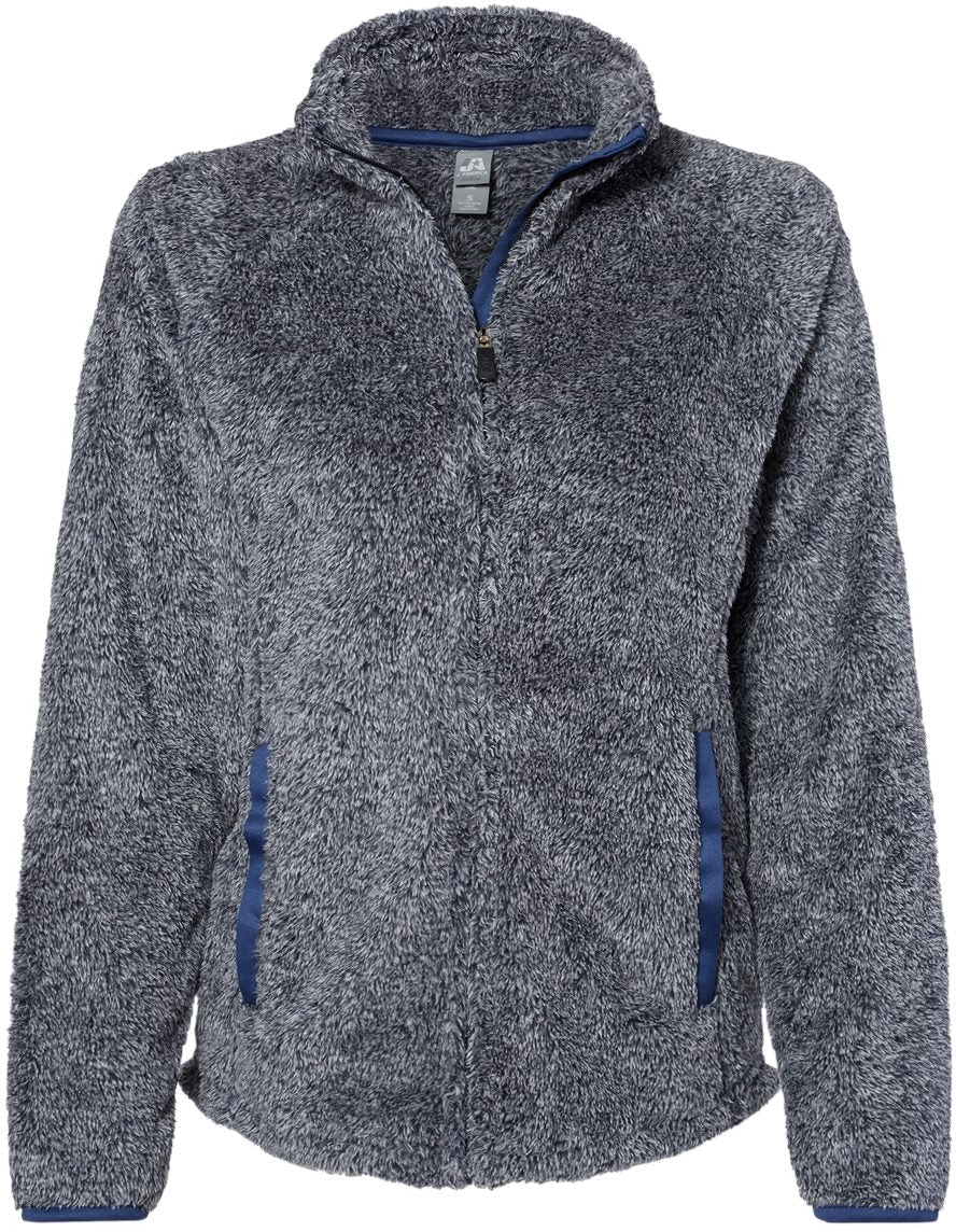J. America Ladies' Enchanting Boundary Shag Frosty Sherpa Full-Zip Jacket
