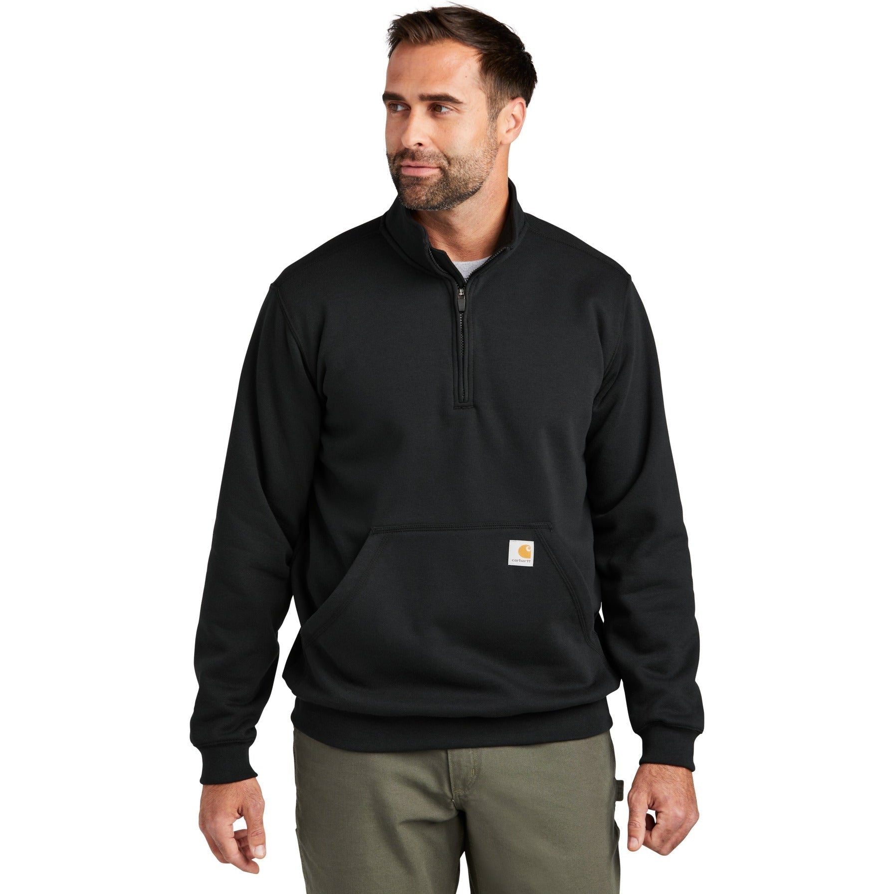 Carhartt's Cozy Midweight 1/4-Zip Mock Neck Sweatshirt