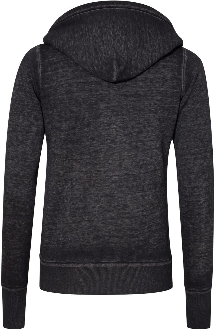 J America Women's Stylish Zen Fleece Full-Zip Hooded Sweatshirt