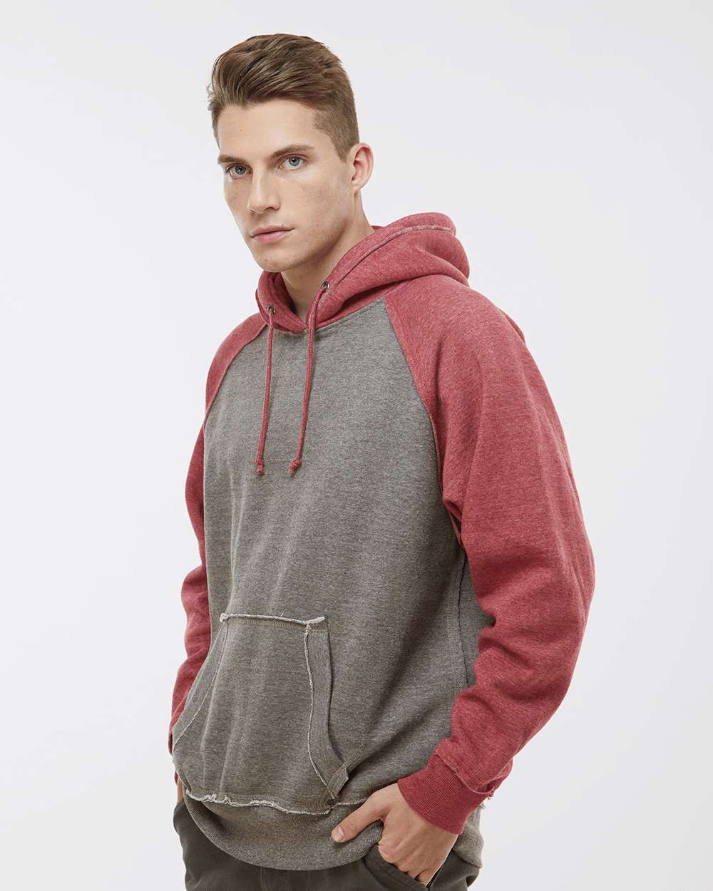J America Vintage Heather Men's Hooded Sweatshirt - A Fashionable and Durable Choice