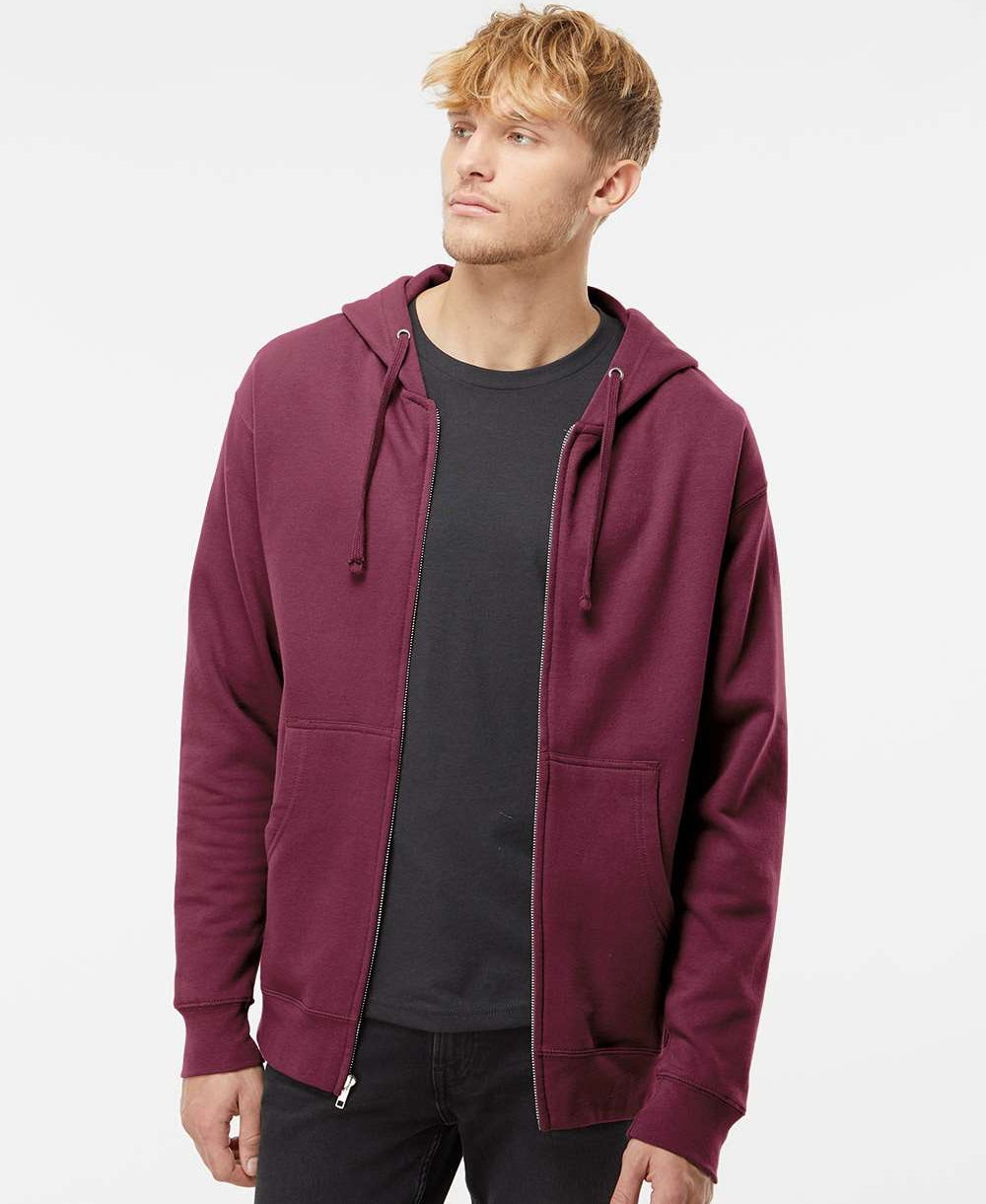 Independent Trading Co. Premium Midweight Full-Zip Hooded Sweatshirt