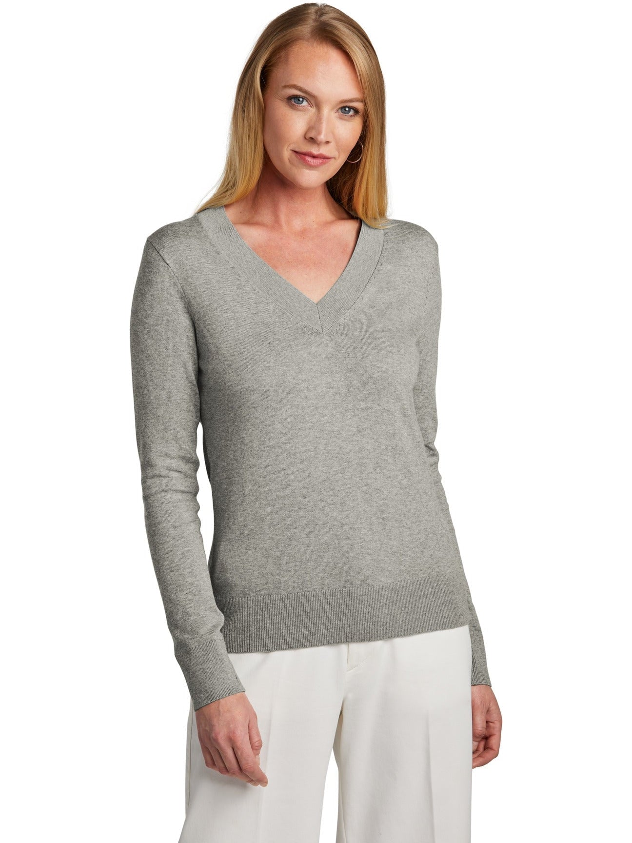 Brooks Brothers Women's Irresistible Cotton Stretch V-Neck Sweater