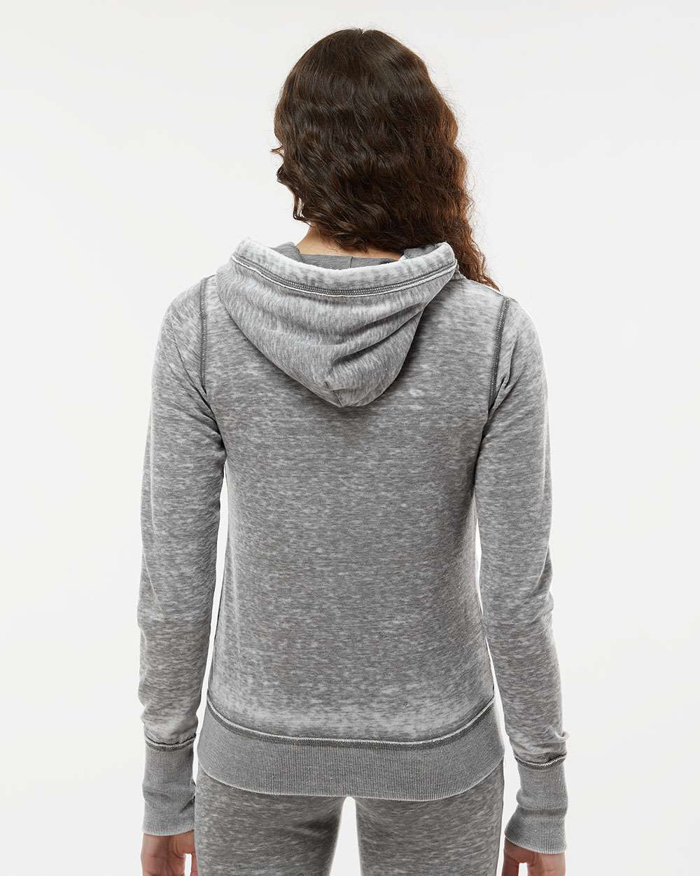 J America Women's Stylish Zen Fleece Full-Zip Hooded Sweatshirt