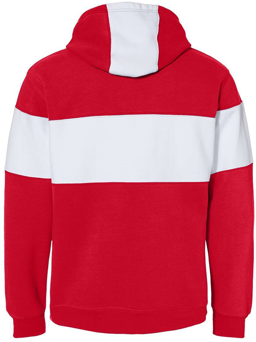 J. America's Stunning Varsity Fleece Colorblocked Hooded Sweatshirt - A Must-Have!