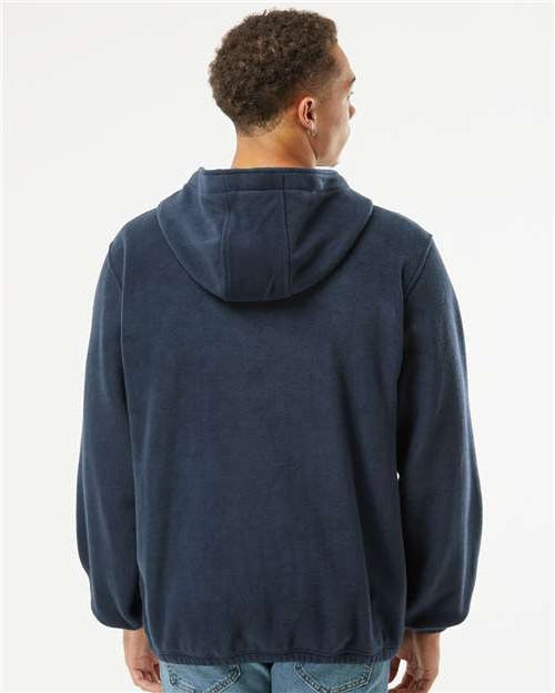 Burnside Polar Fleece Quarter-Zip Hooded Pullover: Cozy & Functional