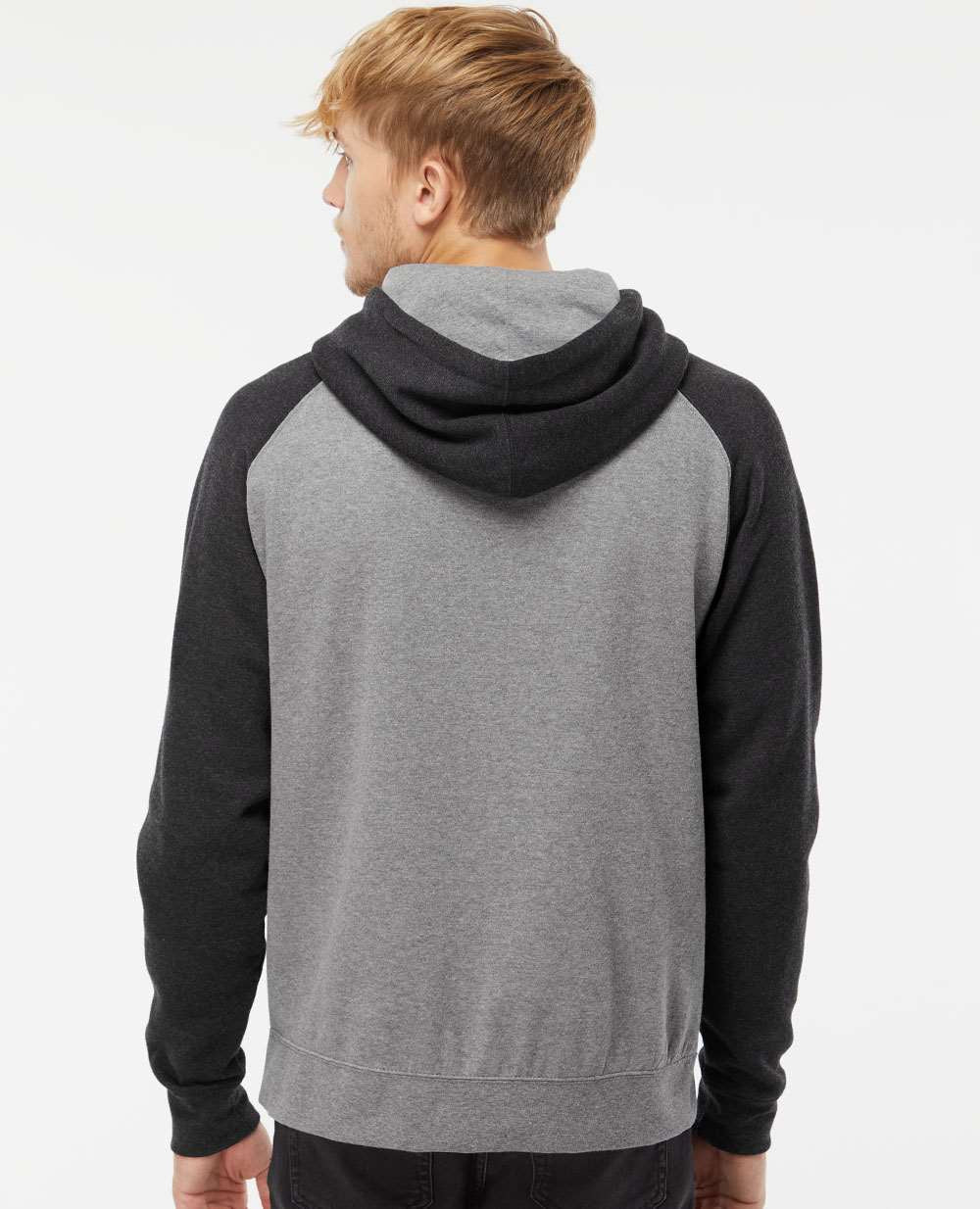 Independent Trading Co. Stylish Raglan Hooded Sweatshirt