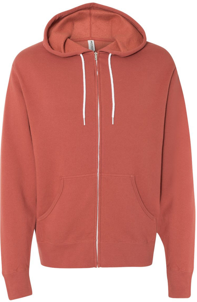 Independent Trading Co. Stylish Lightweight Full-Zip Hooded Sweatshirt