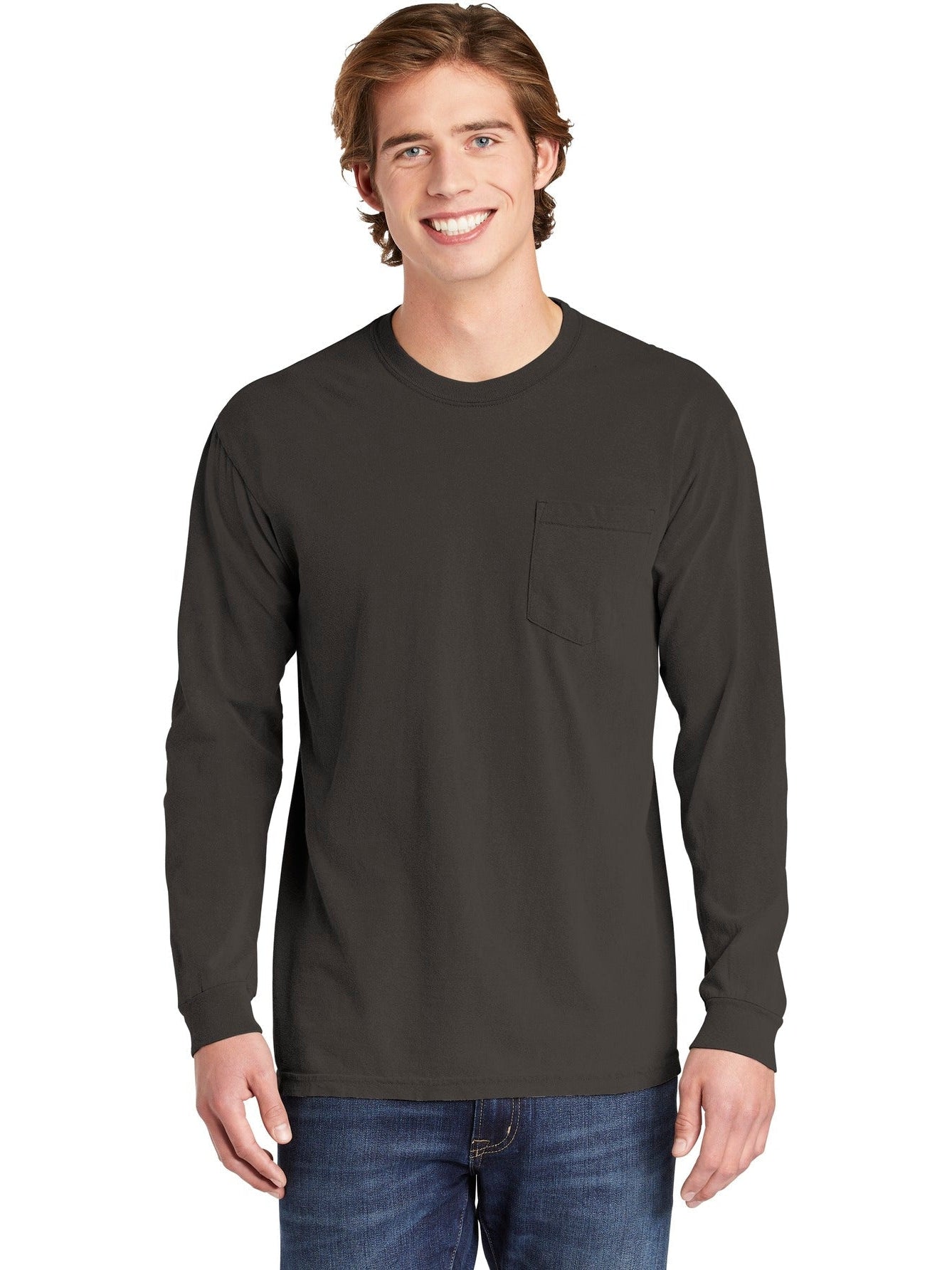 Comfort Colors' Super-Soft Heavyweight Ring Spun Long Sleeve Pocket Tee - Grab Yours Now!