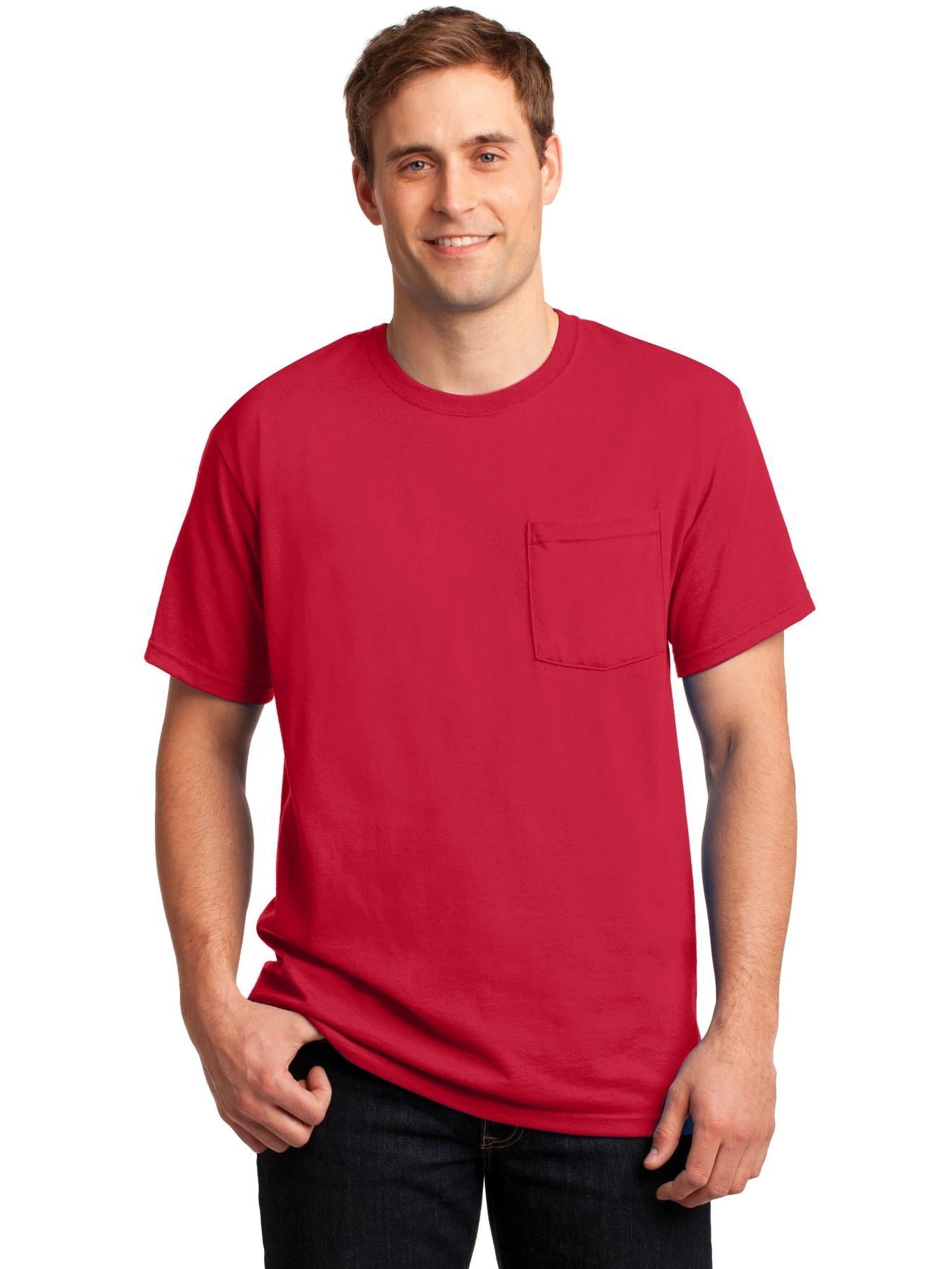 Jerzees Dri-Power Active: Premium 50/50 Cotton/Poly Pocket T-Shirt