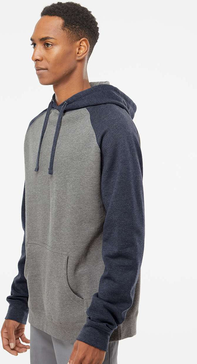 Independent Trading Co. Stylish Raglan Hooded Sweatshirt