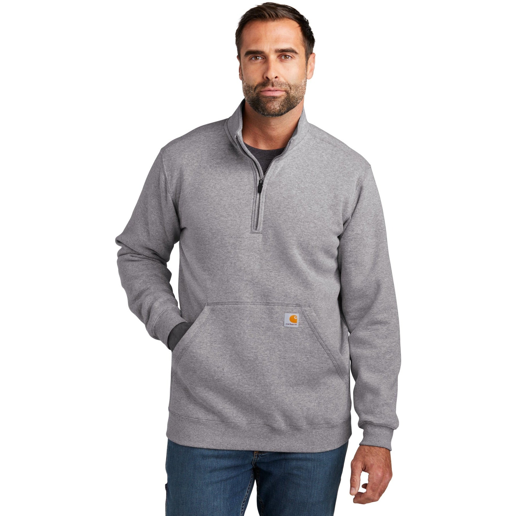Carhartt's Cozy Midweight 1/4-Zip Mock Neck Sweatshirt