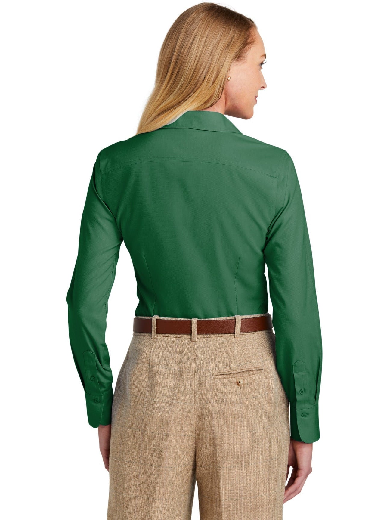 Brooks Brothers Stylish Ladies Wrinkle-Free Stretch Nailhead Shirt