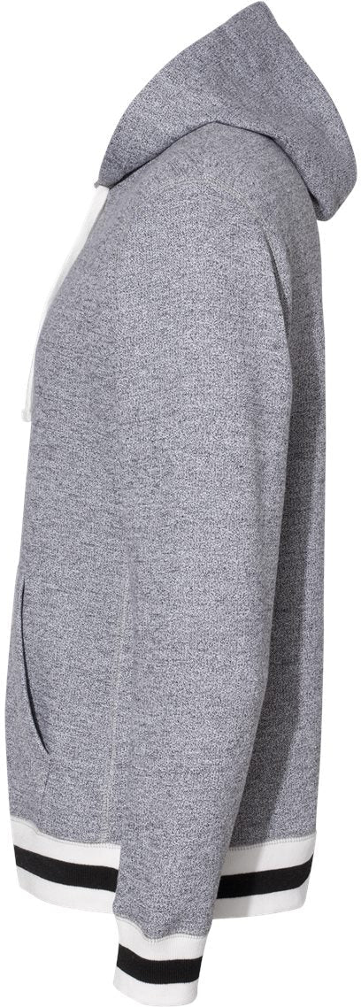 J America Peppered Fleece Lapover Hooded Sweatshirt - Must - Have for Layering