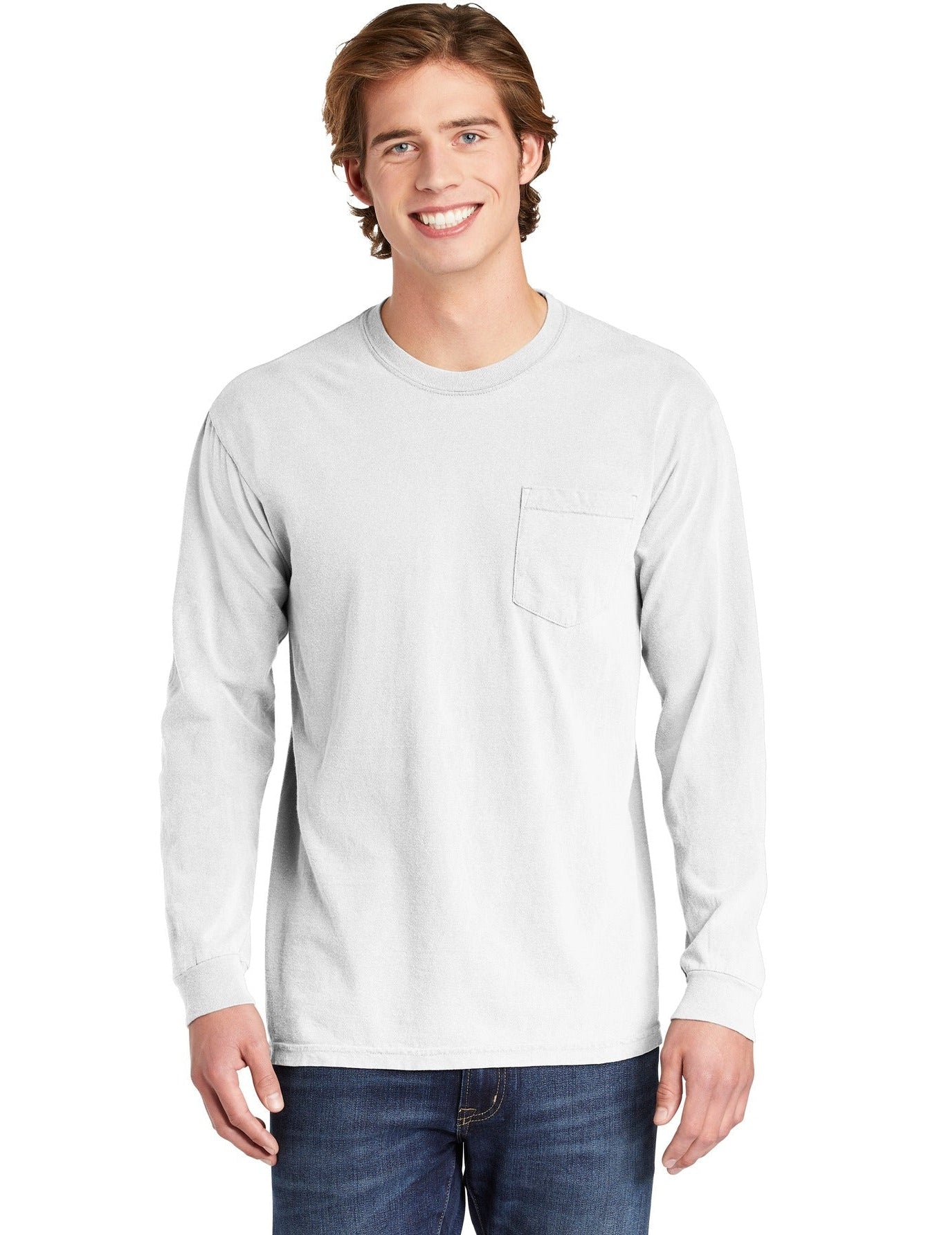 Comfort Colors' Super-Soft Heavyweight Ring Spun Long Sleeve Pocket Tee - Grab Yours Now!