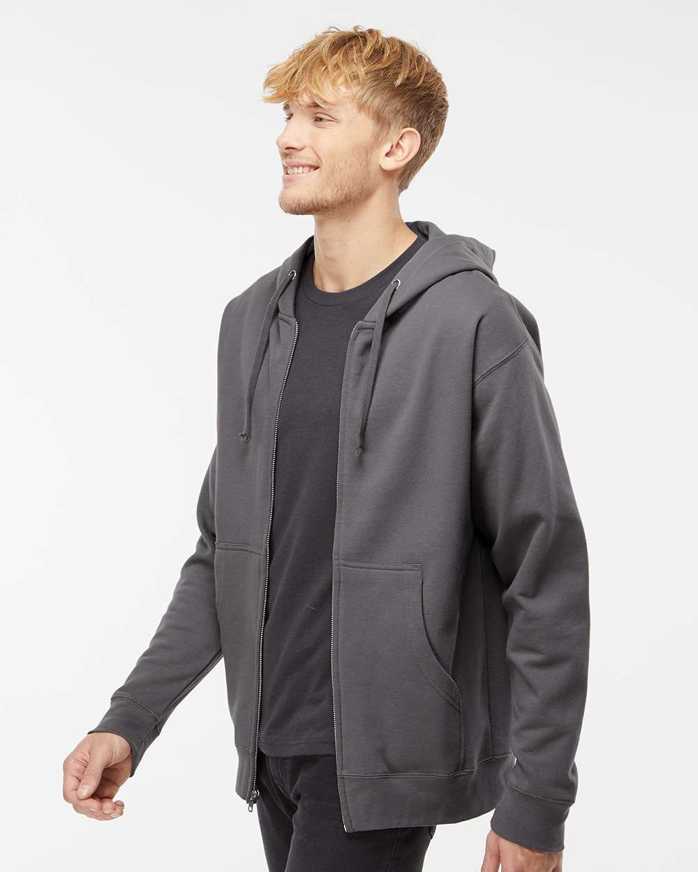 Independent Trading Co. Premium Midweight Full-Zip Hooded Sweatshirt