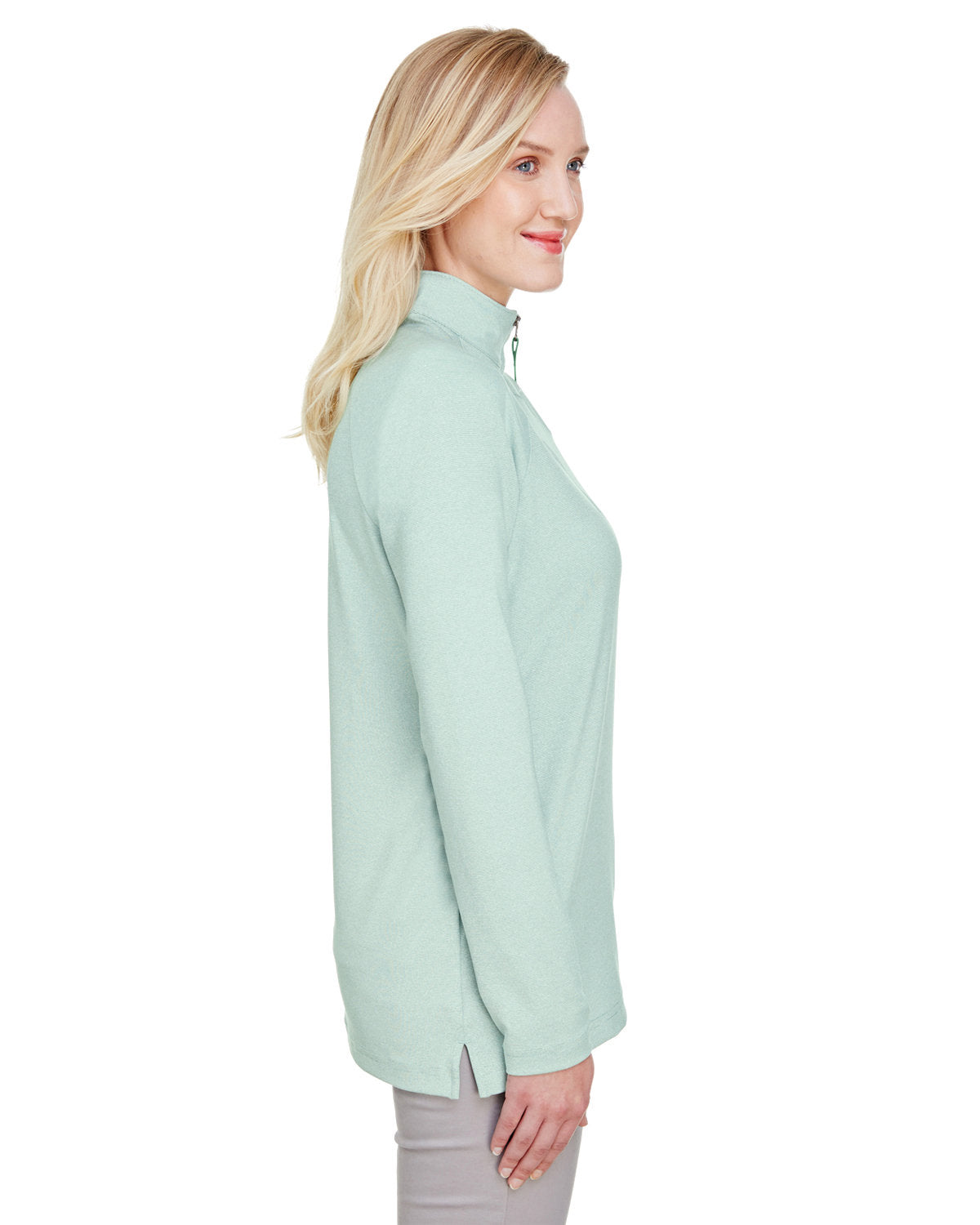 Devon & Jones CrownLux Ladies Clubhouse Micro-Stripe Performance Quarter-Zip - A Must-Have!