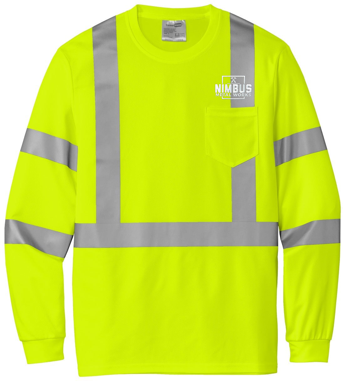 CornerStone ANSI 107 Class 3 Mesh Long Sleeve Tee - Ideal for Visible Work & Play