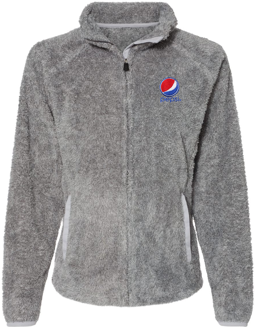 J. America Ladies' Enchanting Boundary Shag Frosty Sherpa Full-Zip Jacket