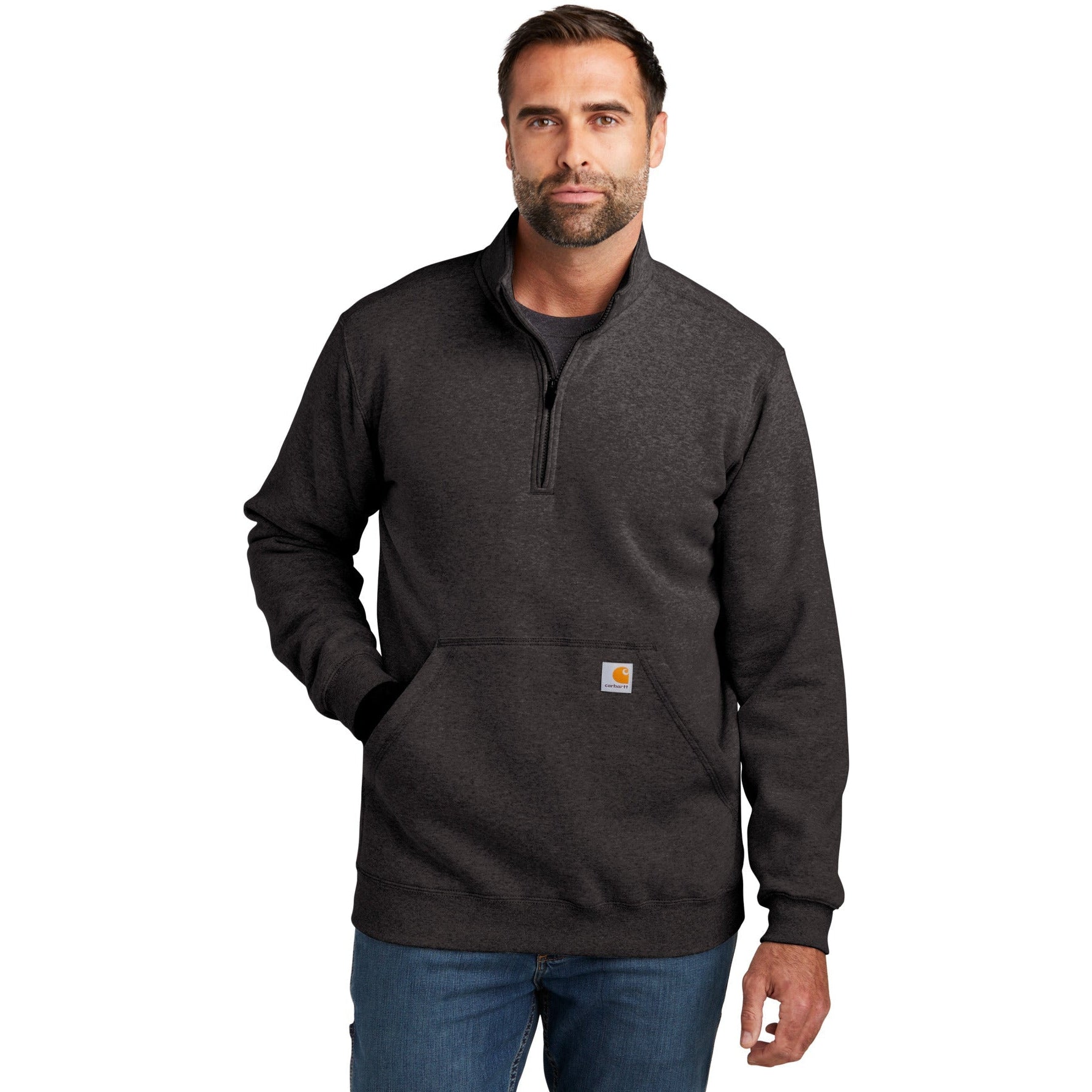 Carhartt's Cozy Midweight 1/4-Zip Mock Neck Sweatshirt