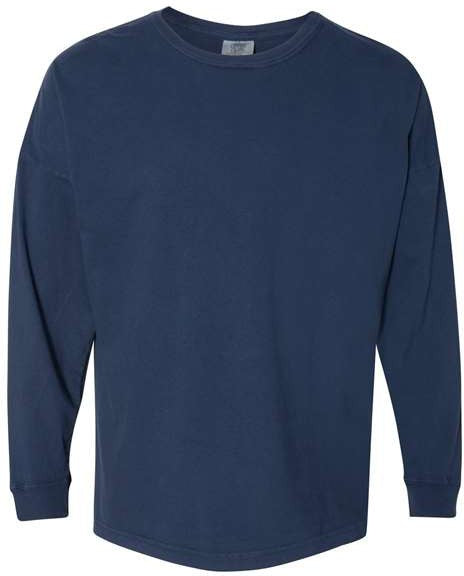 Comfort Colors' Cozy Garment-Dyed Drop-Shoulder Long Sleeve T-Shirt