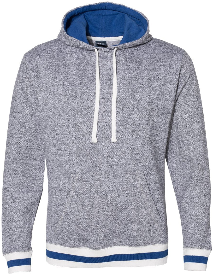 J America Peppered Fleece Lapover Hooded Sweatshirt - Must - Have for Layering