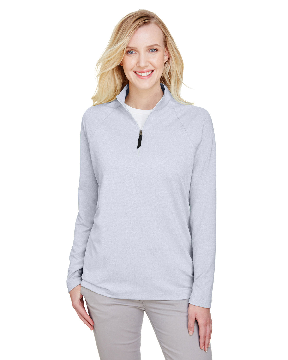Devon & Jones CrownLux Ladies Clubhouse Micro-Stripe Performance Quarter-Zip - A Must-Have!