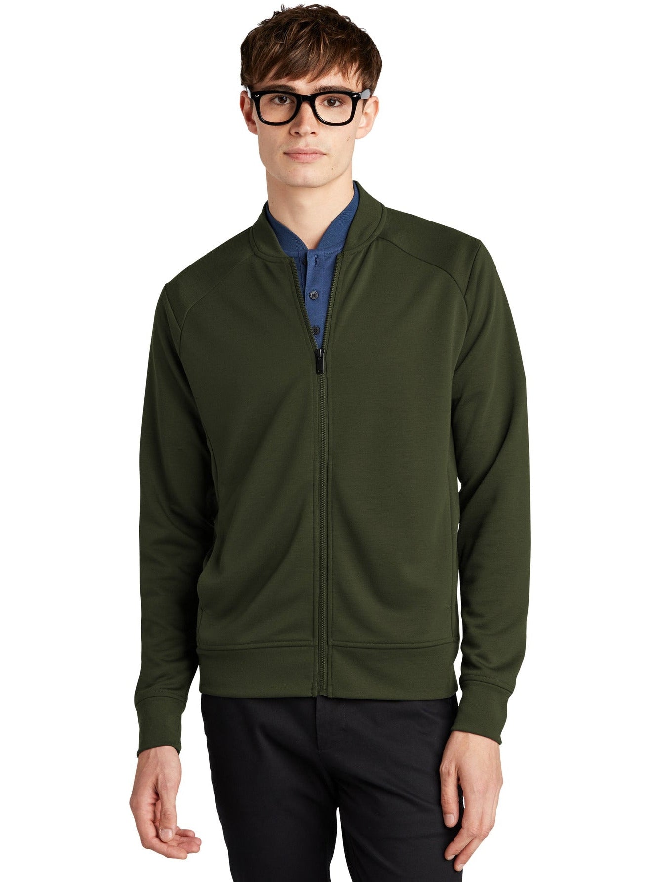 OUTLET - Mercer+Mettle Double - Knit Stylish Bomber Jacket