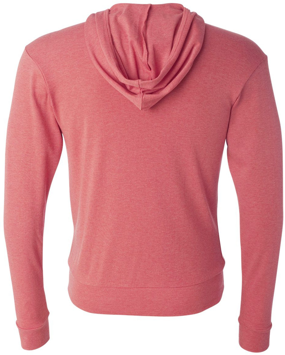 Bella+Canvas Unisex Triblend Lightweight Full-Zip Hooded Long Sleeve Tee - A Must-Have!